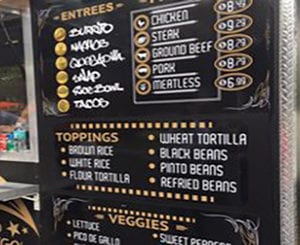 creating your food truck menu