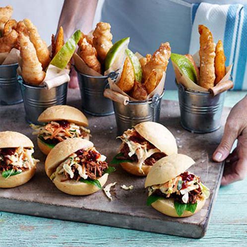 slider burgers on platter food truck national parks
